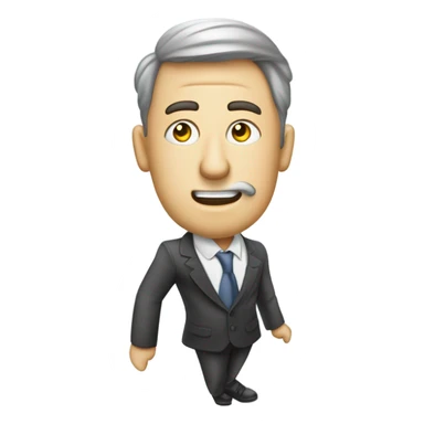 Erstelle ein Emoji im Apple-Stil (flacher, glatter 3D-Look mit weichen Farbverläufen) mit folgendem Motiv: Ein weißer Mann in Business-Kleidung steht im Zentrum und sammelt oder fängt E-Mails auf. Im Hintergrund regnen zahlreiche stilisierte E-Mail-Symbole/Briefumschläge herunter. Der Mann sollte eine aktive, dynamische Pose einnehmen. Die gesamte Szene soll dem charakteristischen, verspielten Apple-Emoji-Design folgen, mit klaren Konturen und leuchtenden, aber nicht grellen Farben. sticker