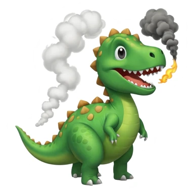 Farting dinosaur sticker