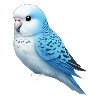 Budgie blue and white sticker