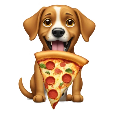 Dog eat pizza in wear sticker
