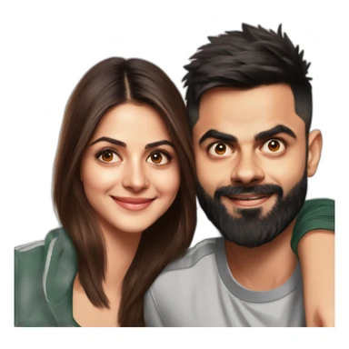 Virat Kohli with Anushka Sharma  sticker