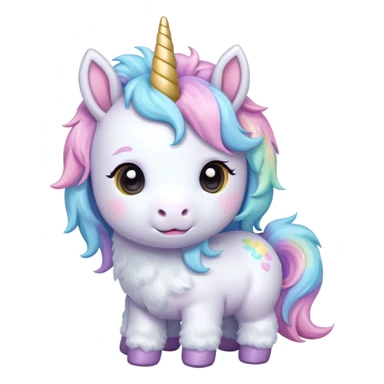 baby unicorn, chibi full body sticker