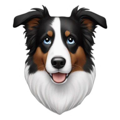 Bordercollie-blackandwhite-with-blue-hazel-eyes sticker