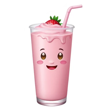 Strawberry milk cartoon sticker
