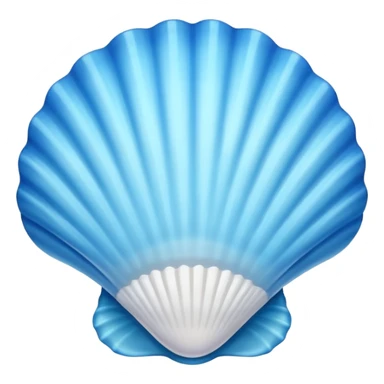 Un emojin de concha de vetor de color azul  sticker