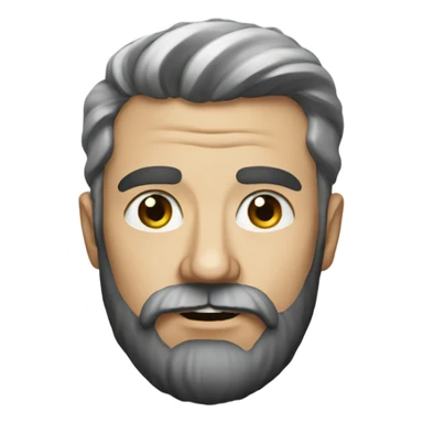 realistic portrait of mad bearded male sticker