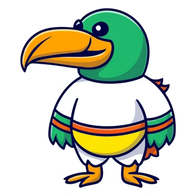 Louisiana themed luchador mask with pelican and bayou design sticker