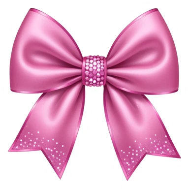 Pink sparkly bow sticker