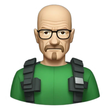 Walter White wearing a Batman suit sticker