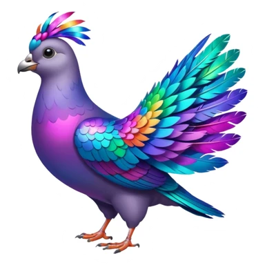Disco pigeon sticker