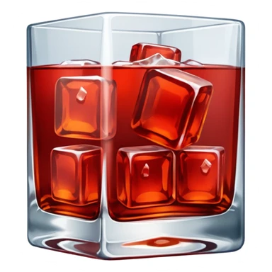 negroni without fruit in the glas but one big icecube sticker