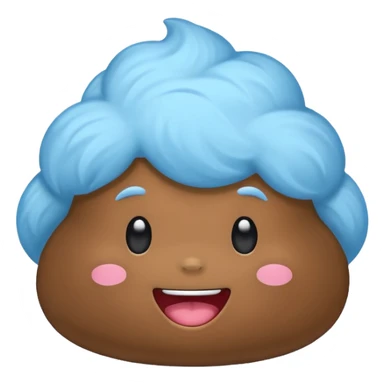 blue colors kawaii poop sticker