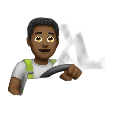 Black man driving sticker