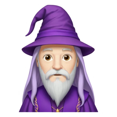 dumbledore wear purple magic hat sticker