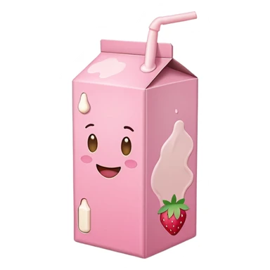 strawberry milk box sticker