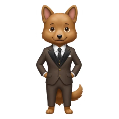 The dog went in a suit
 sticker