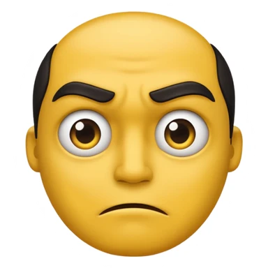 A classic yellow frowning face, but the top half is covered in a dark, sinister shadow. sticker