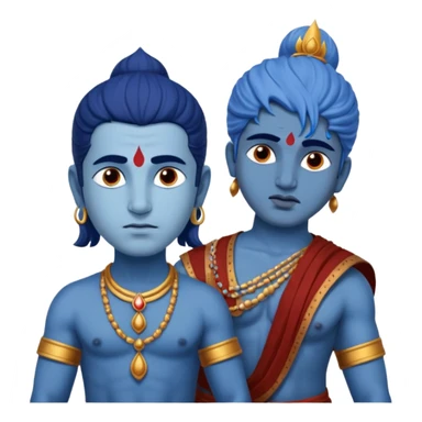 Arjun with Krishna in Mahabharata battle ground  sticker