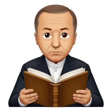 Recep Tayyip Erdoğan reading a book named "ZAM LİSTESİ" sticker