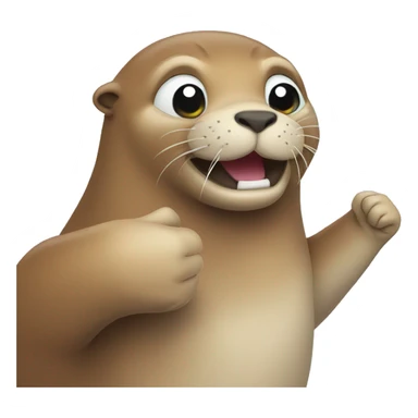 sea lion with thumbs up sticker