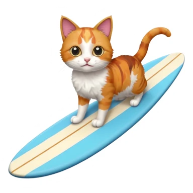Cat on a surfboard  sticker