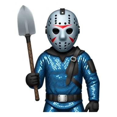 Jason Voorhees with slate sequin outfit  sticker