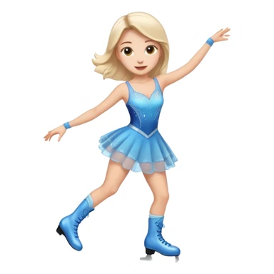 buz pıstının ustunde kayan,yarısma ıcın elbıse gıymıs ve artıstık hareketler yapan kadın emojısı  sticker