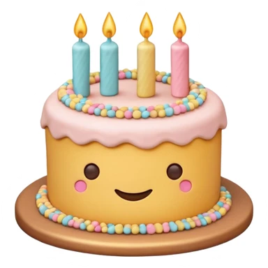 brandcake emoji in Airbnb style, stylized cake shape with Airbnb 'Bélo' symbol as cake topper, soft rounded edges, warm inviting color scheme sticker