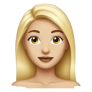Blonde girl skincare mask sticker
