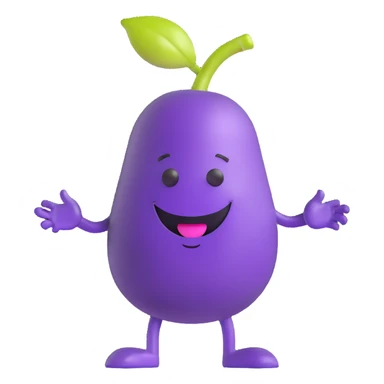 purple grape koolaid man character sticker