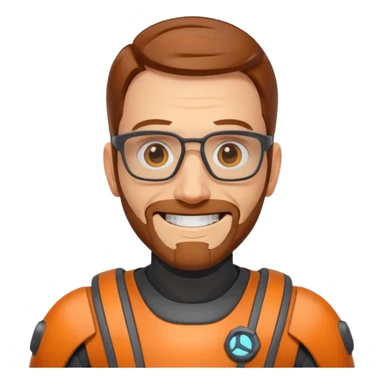 gordon freeman Grinning Face with closer Smiling Eyes sticker