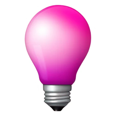 Pink ombre light bulb  sticker