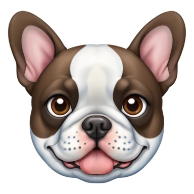 French bulldog merle with different eyes colour one brown another blue almost white sticker