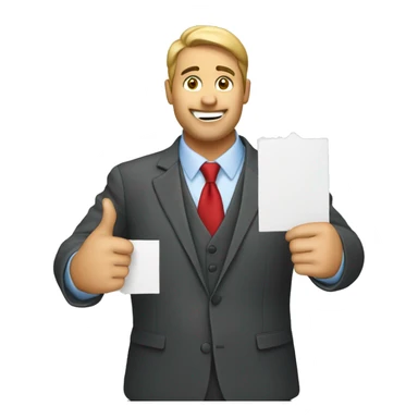 Realtor holding for sale sign sticker