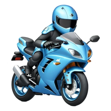 Baby blue Kawasaki ninja sticker