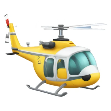 helicopter carrying a polar by a sling below it sticker
