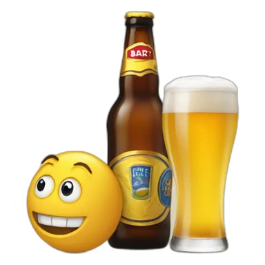 Chat qui boit de la bière à un bart sticker