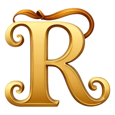Styled letter R sticker