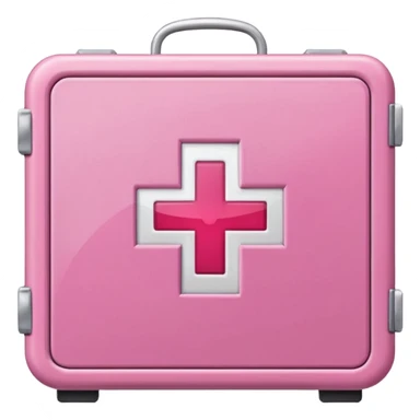 
pink first aid kit cabinet front glass sticker