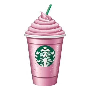 Light pink Starbucks coffee with sparkles sticker