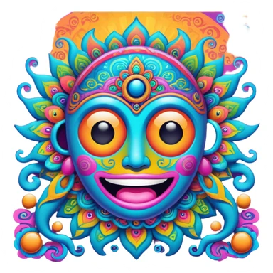 Psychedelic Goa trance funny jumpy crazy sticker