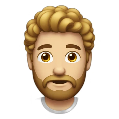 hombre blanco con barba y cabello ondulado sticker