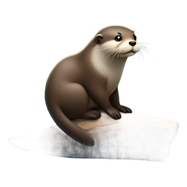 Otter watching fireworks  sticker