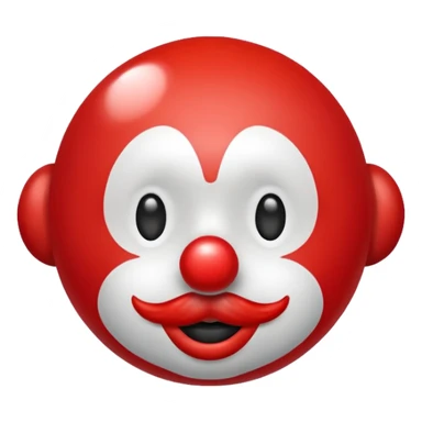 Only red cirque clown nose sticker
