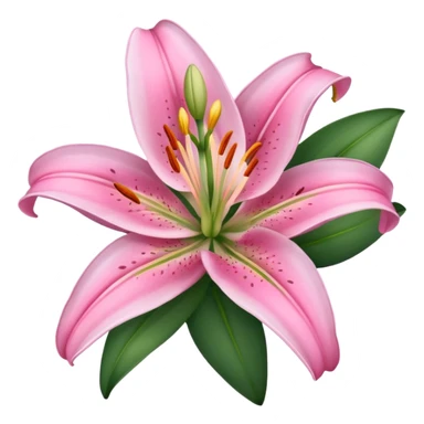 Aesthetic pink lily sticker