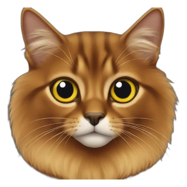 somali cat with judging eyes sticker