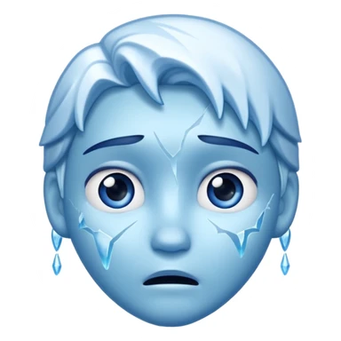 Frozen icy distraught iOs emoji sticker
