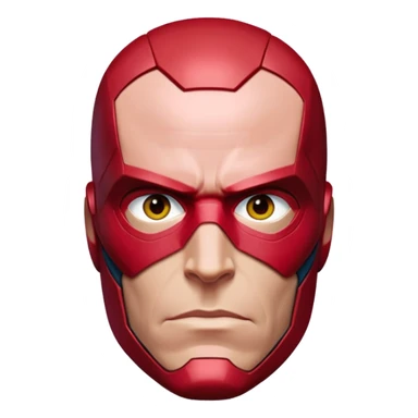 vision marvel red face  half body from captain america: civil war sticker