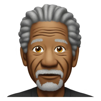 Morgan Freeman looks down sadly sticker