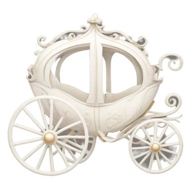 white Vintage pretty Princess carriage  sticker